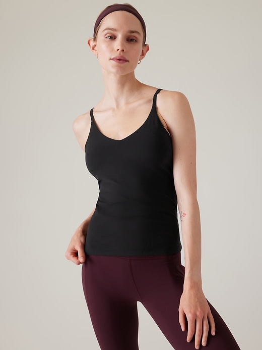 Image number 3 showing, Elation V-Neck Built-In Bra Tank A-C