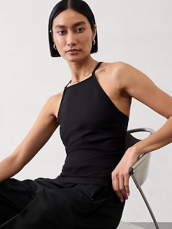 Signature Rib Built In Bra Tank