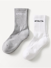 View large product image 1 of 3. Athleta Everyday Crew Sock 2-Pack