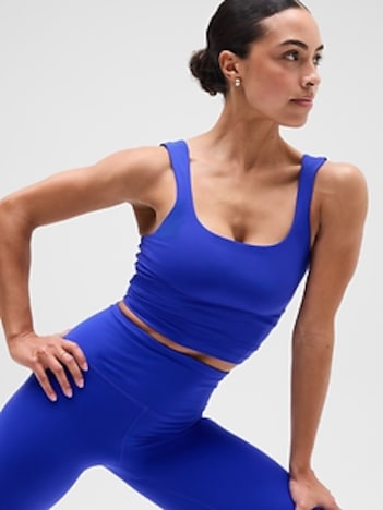Transcend Square Neck Crop Sports Bra D-DD