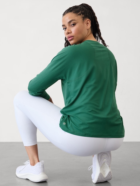 Grid Knit Top - Green