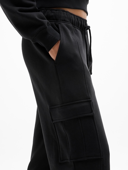 Image number 5 showing, Heavyweight Terry Mid Rise Cargo Jogger