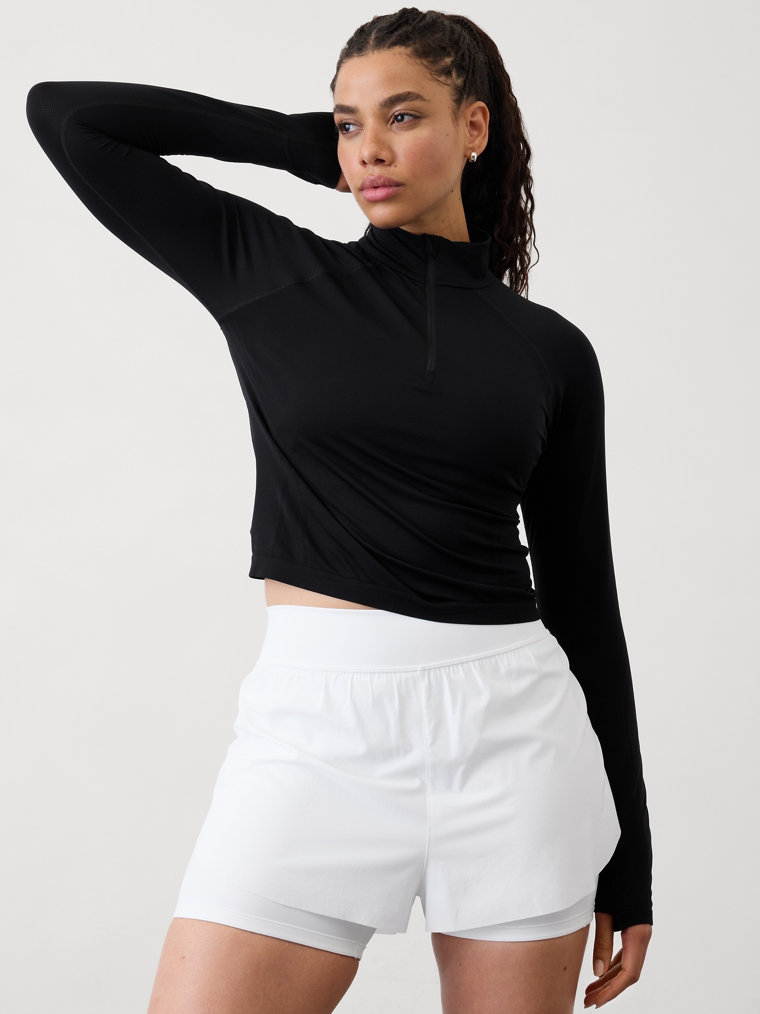 Momentum Seamless Crop Half Zip