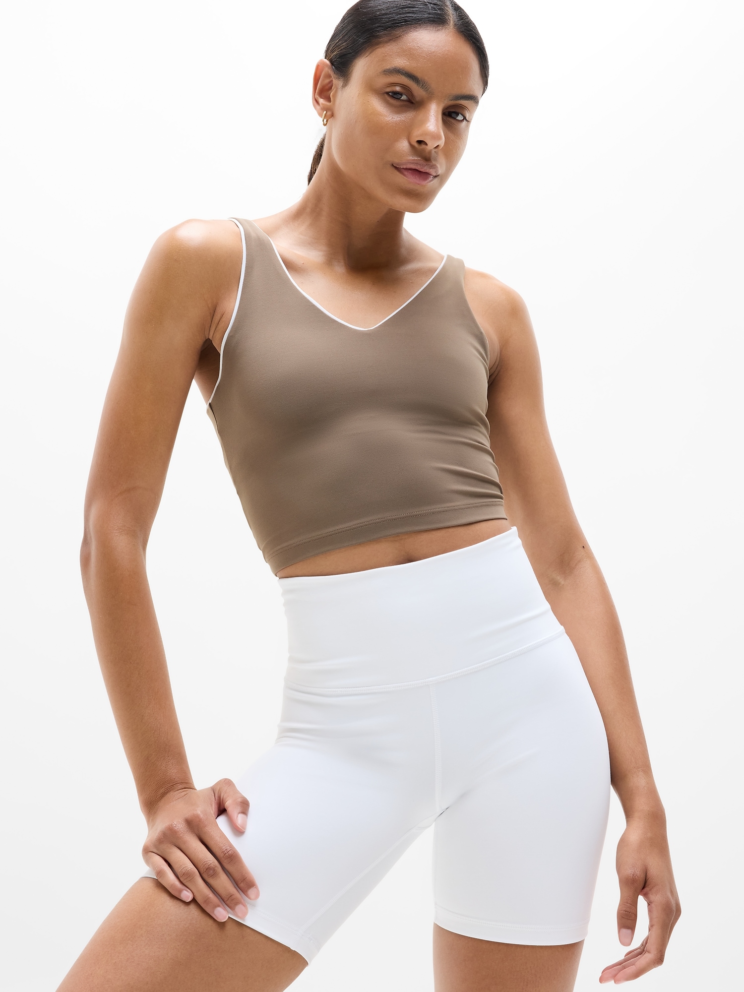Transcend Tipped V Crop Sports Bra A-C