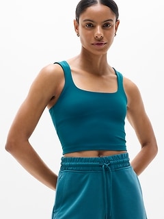 Transcend Square Neck Crop Sports Bra A-C