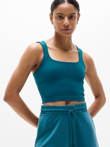 Transcend Square Neck Crop Sports Bra A-C