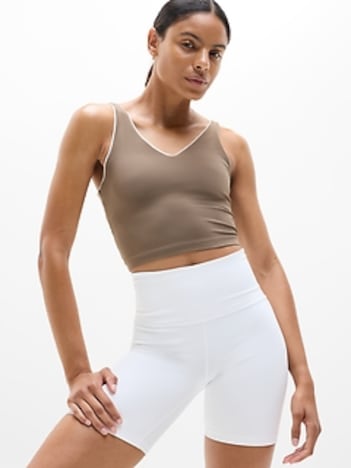 Transcend Tipped V Crop Sports Bra A-C