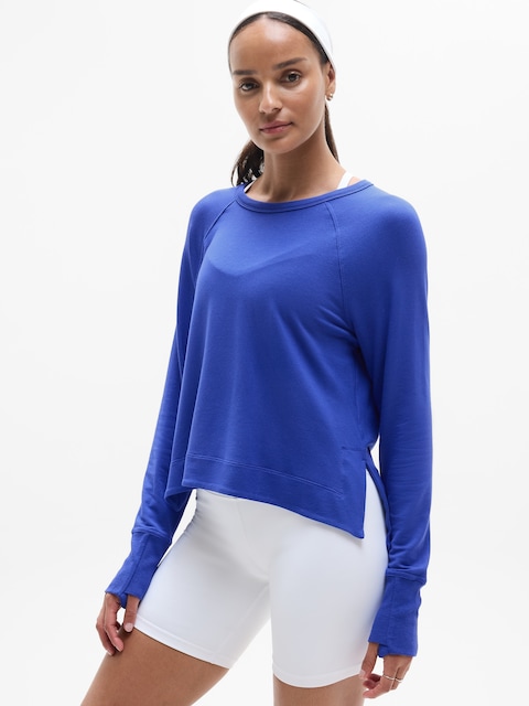 Coaster Luxe Recover High Hip Sweatshirt - Blue