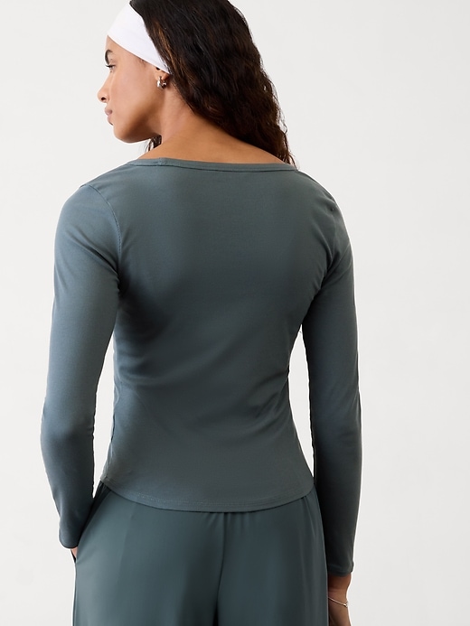 Image number 7 showing, Signature Rib Square Neck Top