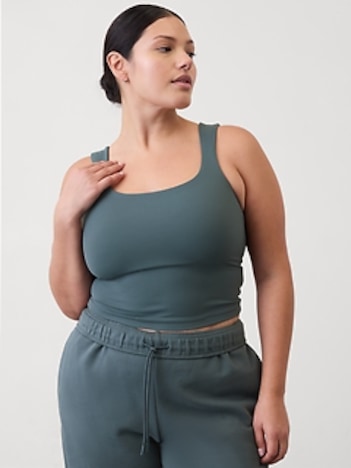Transcend Square Neck Crop Sports Bra D-DD