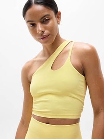 Transcend Asymmetrical Crop Sports Bra