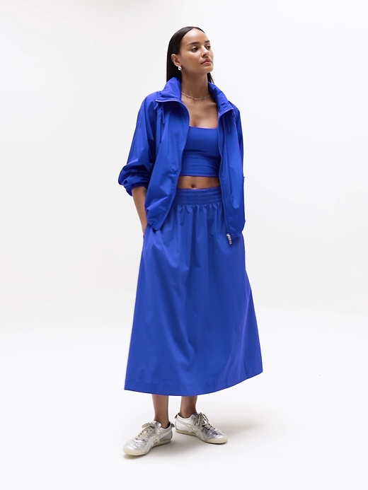 Image number 4 showing, Midday Mid Rise Midi Poplin Skirt