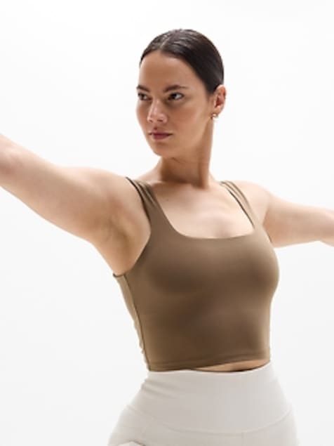 Transcend Square Neck Crop Sports Bra A-C