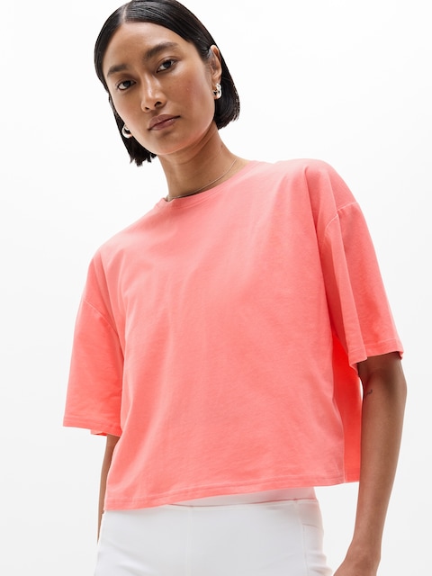 True Cotton Crop Tee - Pink