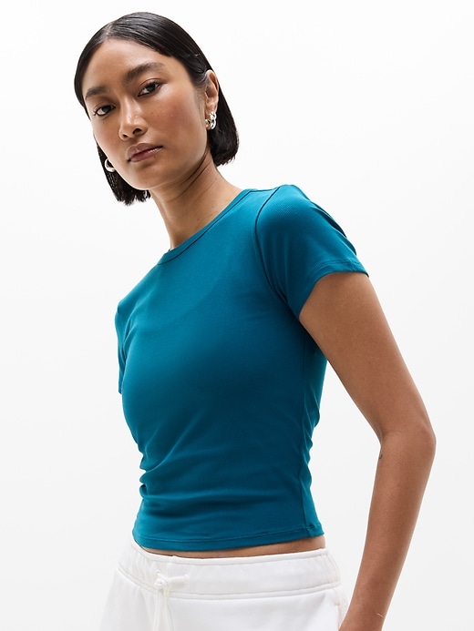 Image number 1 showing, Signature Rib Crop Tee