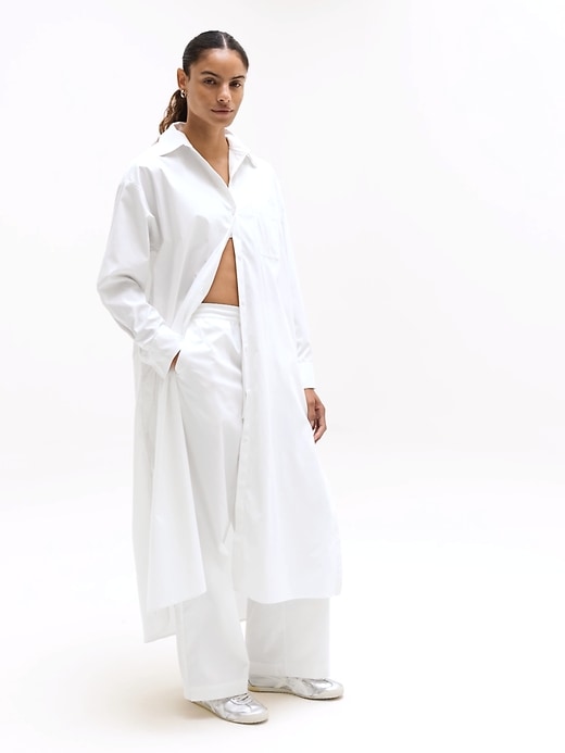 Image number 4 showing, Drift Poplin Long Shirt Dress