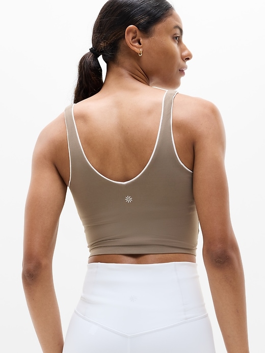 Image number 2 showing, Transcend Tipped V Crop Sports Bra A-C