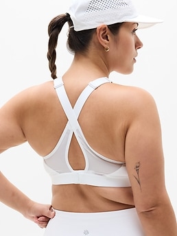 Speed Run High Support Sports Bra - White - image 5