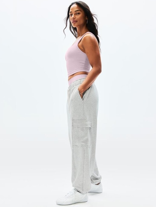 Image number 8 showing, Heavyweight Terry Mid Rise Cargo Jogger