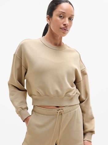 Heavyweight Terry Crop Crew Sweatshirt