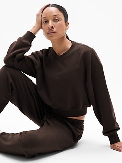 Terry Crop Crew Sweatshirt
