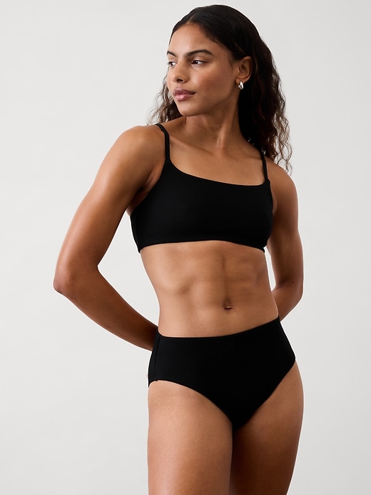 Image number 2 showing, High Waist Pique Swim Bottom