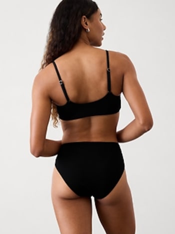 High Waist Pique Swim Bottom