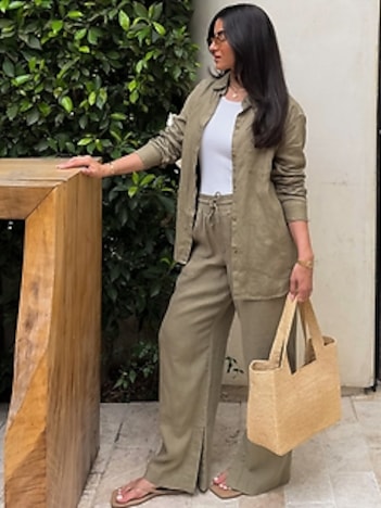 Retreat Linen High Rise Wide Leg Pant