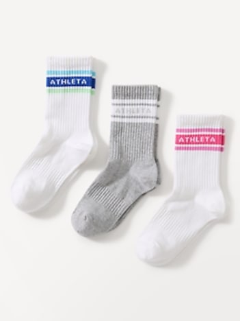Athleta Girl Everyday Crew Sock 3-Pack