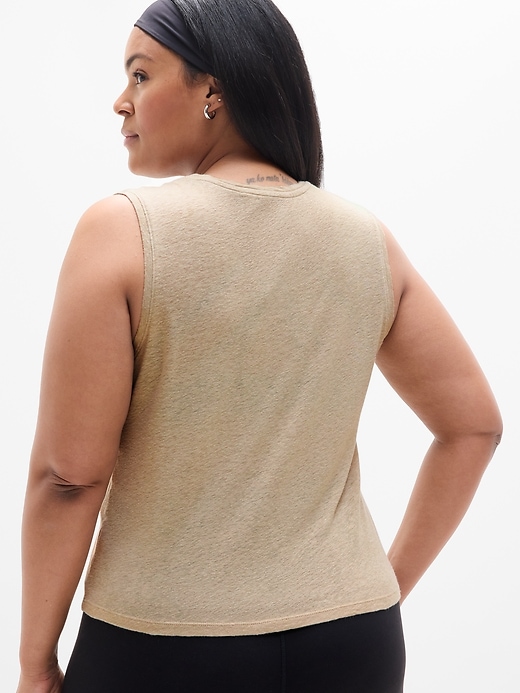 Image number 6 showing, Getaway Linen Blend Muscle Tank