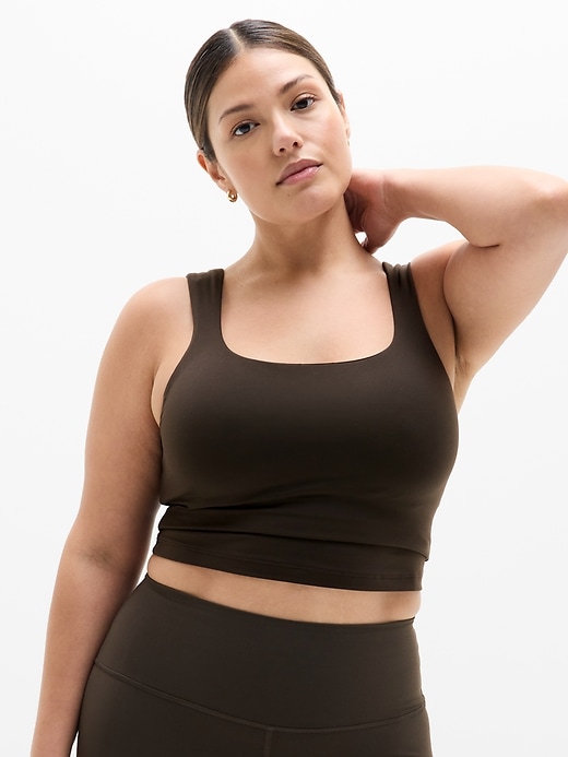Image number 1 showing, Transcend Square Neck Crop Sports Bra D-DD