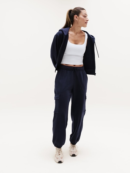 Image number 4 showing, Terry Mid Rise Cargo Jogger