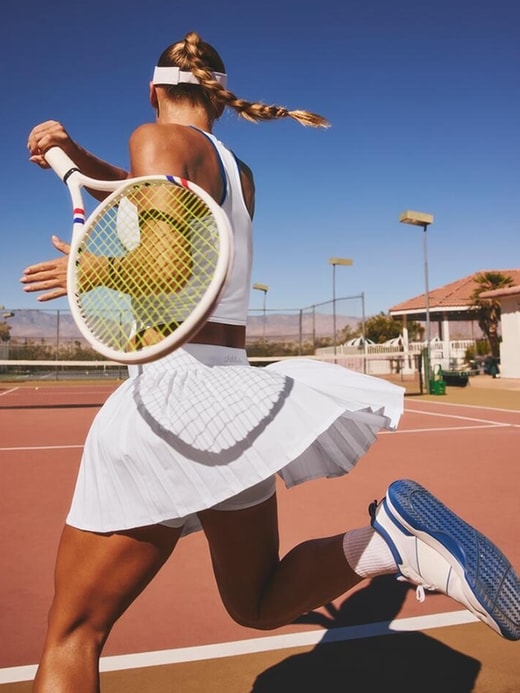 Image number 1 showing, Match Point High Rise Pleated Lasercut 13 1/2" Skort