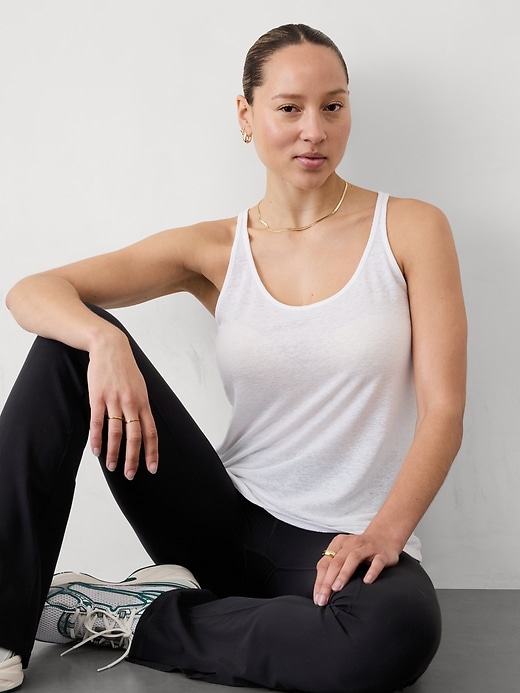 Image number 3 showing, Getaway Linen Blend Tank