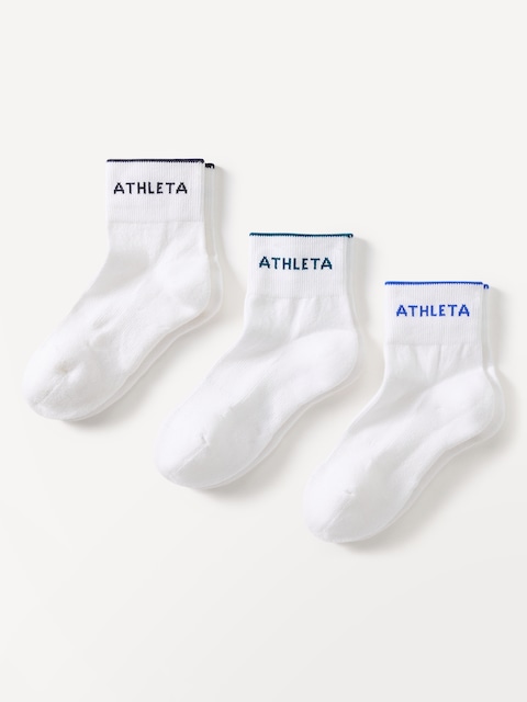Athleta Everyday Quarter Crew Sock 3-Pack