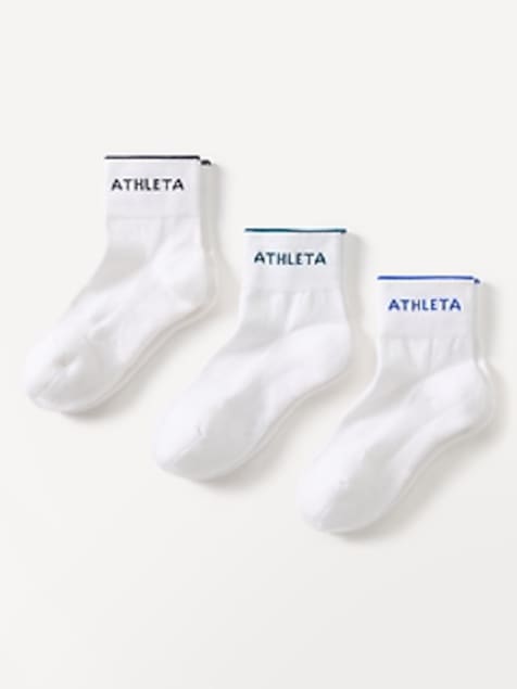 Athleta Everyday Quarter Crew Sock 3-Pack
