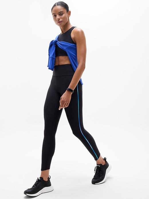 Image number 2 showing, Pacesetter Ultra High Rise Ombre Tipped Lasercut 7/8 Legging