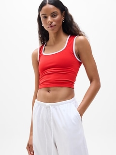 Renew Seamless Square Neck Crop Tank