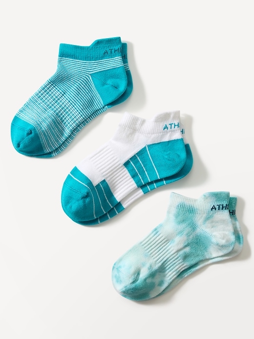 View large product image 1 of 2. Athleta Girl Everyday Ankle Sock 3-Pack