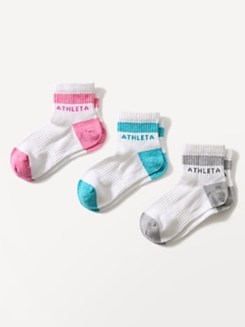 Athleta Girl Everyday Quarter Crew Sock