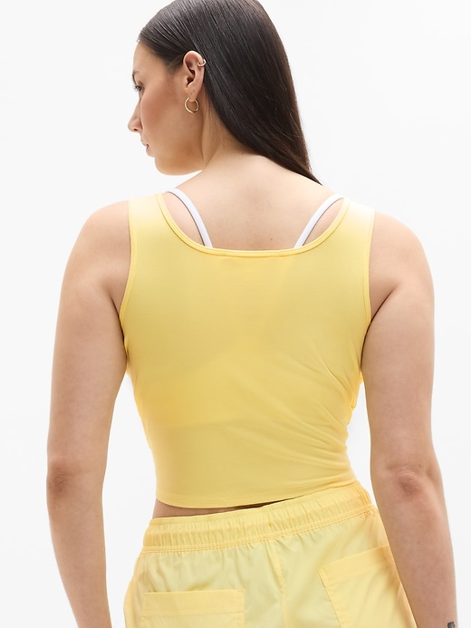 Image number 7 showing, Signature Rib Square Neck Crop Tank