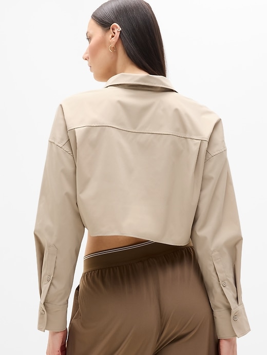 Image number 6 showing, Midday Ultra Cropped Poplin Shirt