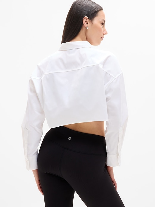 Image number 6 showing, Midday Ultra Cropped Poplin Shirt
