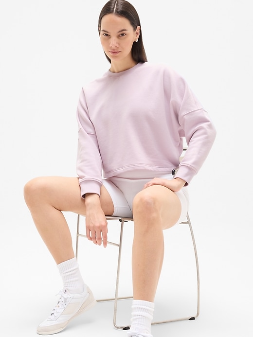 Image number 3 showing, Forever Fleece Dolman Crop Sweatshirt