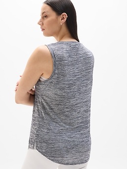 Athleta Breezy Tank - Multi (Navy Stripe)