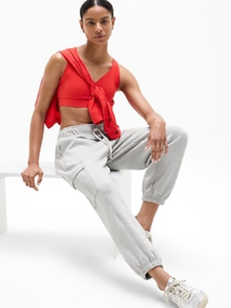 Terry Mid Rise Cargo Jogger