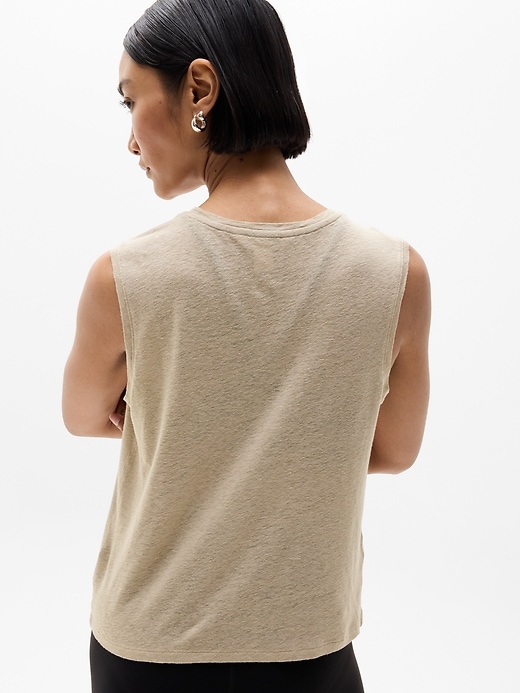 Image number 2 showing, Getaway Linen Blend Muscle Tank
