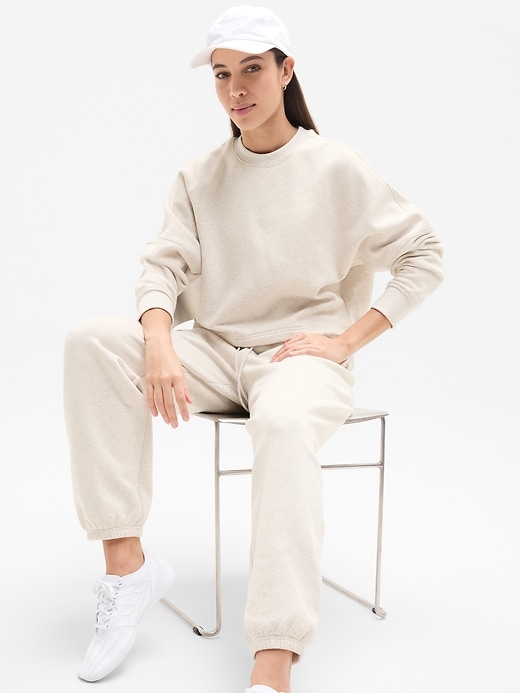 Image number 3 showing, Forever Fleece Dolman Crop Sweatshirt
