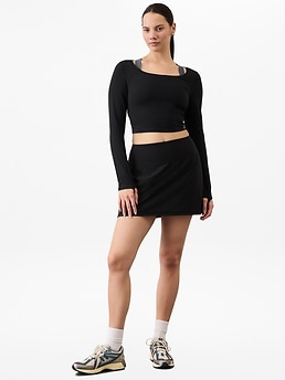 Salutation Stash High Rise 14.5" Skort - Black - image 5