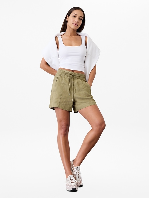 Image number 5 showing, Retreat Linen Mid Rise Short